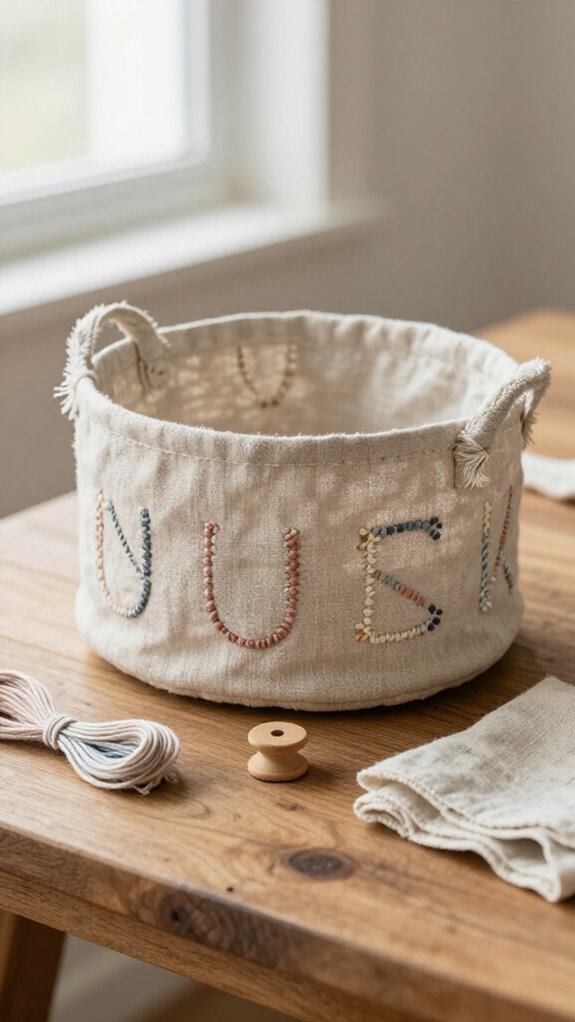 Sewing Letters on Fabric Ideas for Personalized Home Decor 8 sew fabric letters for storage