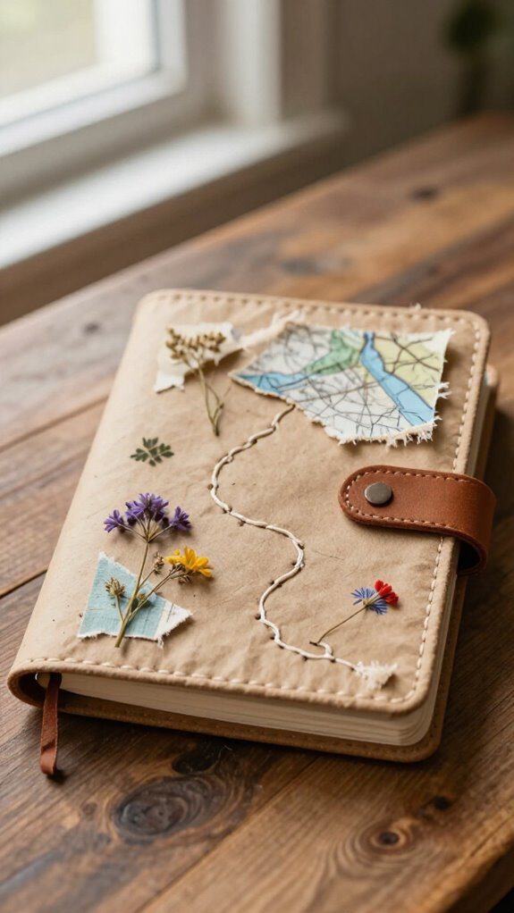 sewed travel journal cover