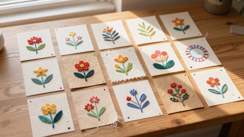 sewing on paper craft ideas