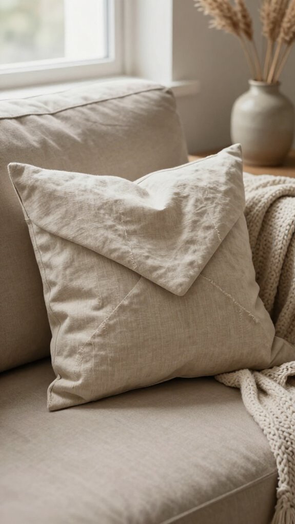 19 Sewing Pillow Ideas for a Cozy and Personal Home 5 skip zipper linen envelope pillow