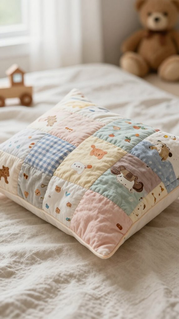stitched memories star quilt pillow