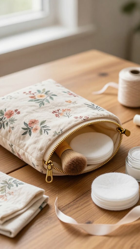 stylish reusable makeup pouch