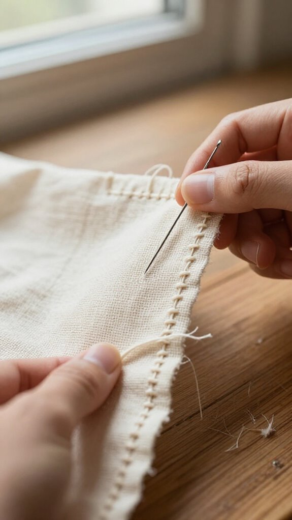 tame raw fabric edge