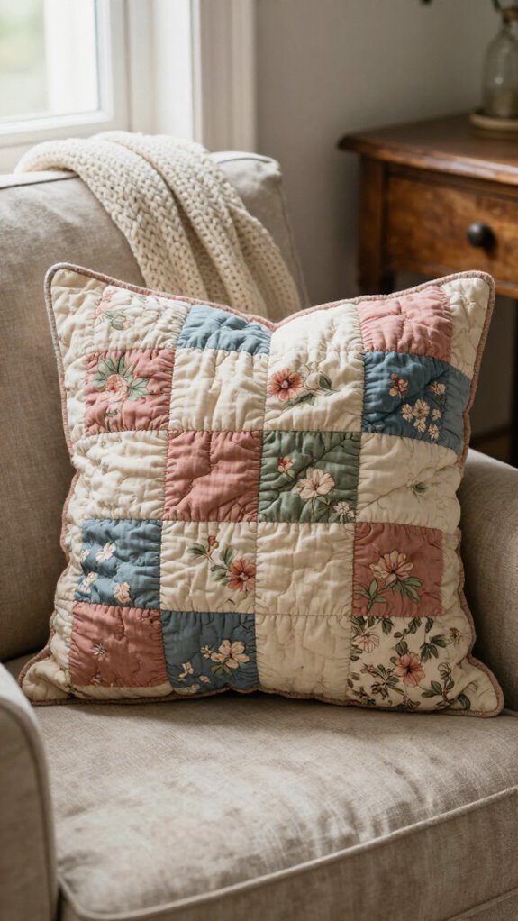 19 Sewing Pillow Ideas for a Cozy and Personal Home 9 turn vintage quilt block pillow