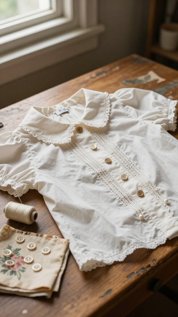 vintage peter pan collar blouse
