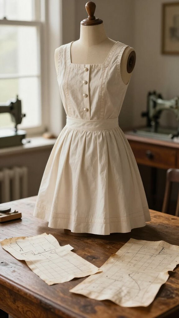 vintage pinafore with adjustable straps