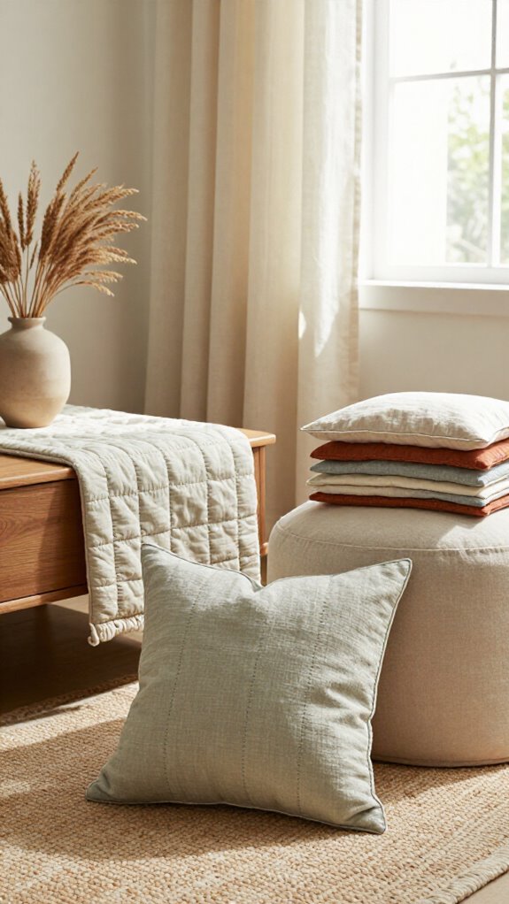 warm oat tones fabric