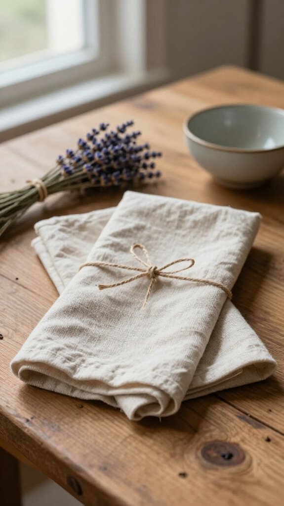 washable linen towel set gift