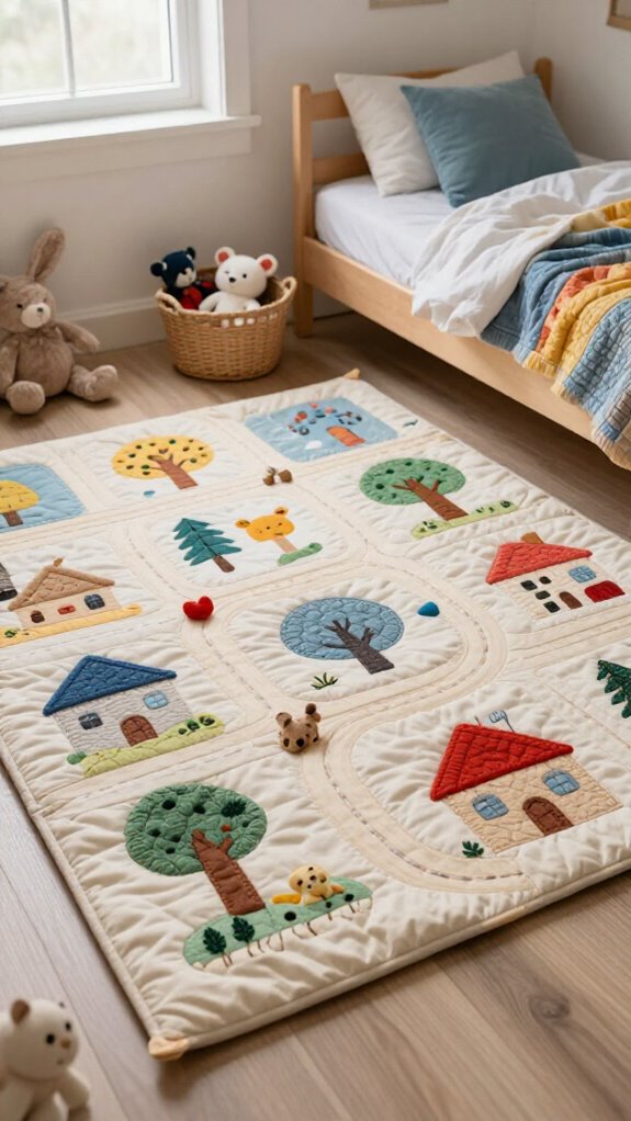 19 Sewing Projects for Kids That Make Their Rooms More Fun 16 zippered fabric toy mat pouch